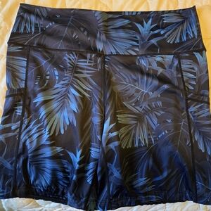 Constantly Varied Gear Blue and Black Leaf Print Shorts 7" Length